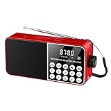 ycezw Taschenradio | Radio für Zuhause, tragbarer Stereo-Player, kompakt, mit Halterung für TF-Karte für Camping, Notfälle, Reisen und Wetter