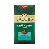 Jacobs Filterkaffee Krönung Balance, Halber Koffeingehalt, Gemahlener Kaffee, Intensität 5/10, 500g