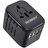 Reiseadapter Weltweit Universal Reisestecker mit 2 USB und 2 USB C Internationaler Steckdosenadapter Travel Adapter Stecker Weltweit für Deutschland USA England Australien Typ A/G/C/I