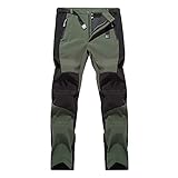 SAUTRV Herren-Wanderhose, Outdoor, Wind, leicht, Thermohose, grün, XL