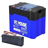 DCHOUSE 12V 50Ah LiFePO4 Batterie mit 10A Batterie Ladegeräte,mit DC & TypeC Ports,mit 80A BMS, Grade A Lithium Batteriezellen, 640Wh Lithium Akku für Trolling Motor, Wohnmobil, Solar, Boot, Off Grid
