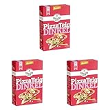 Bauckhof Teigbackmischung, Dinkel Pizzateig 350 g (Packung mit 3)