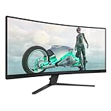 Philips Evnia 34M2C3500L - 32 Zoll WQHD Curved Gaming Monitor, 180 Hz, 0.5 ms, FreeSync Premium, HDR10 (3440x1440, 2X HDMI, DisplayPort) dunkel grau