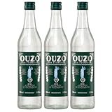 Ouzo Tirnavou green 3x 0,7l 37,5% | Aus der ältesten Ouzo Destillerie der Welt | Katsaros Distillery seit 1856 | Milder Ouzo | + 20ml Jassas Olivenöl