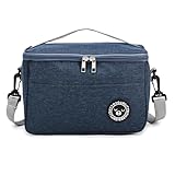 TUXUNQING Kühltasche 5.5L, Kühltasche klein, Kühltasche Faltbar, Kühltasche Picknicktasche, Lunchtasche, Tragbare kühltasche, Geeignet für Reisen Picknick Wandern Grillen (Blau/5.5L/24 * 14 * 17cm)