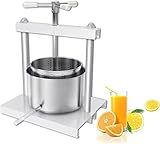 ACXIN 5L Obstpresse Edelstahl Weinpresse Saftpresse Manuell Fruchtpresse Apfelpresse Beerenpresse für Obstladen, Restaurants, Familienfeste, Selbstbrauen (5L)