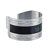 Weinthermometer aus Edelstahl, Weinthermometer, LCD, Bierflasche, Armband mit Rotwein, Temperatursensor, Weinthermometer, Flaschentemperaturband