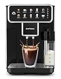 ChefRobot Kaffeevollautomat mit Touchscreen – Espressomaschine mit Milchaufschäumer, 4-stufiger Mahlgrad, 1,5 L Wassertank & Selbstreinigung – für Espresso, Cappuccino, Latte & Americano