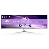 Philips Evnia 49M2C8900 - 49 Zoll QD OLED Curved Gaming Monitor, 240 Hertz, 0,03ms GtG, HDR400, Ambiglow (5120x1440, HDMI 2.1, DisplayPort 1.4, USB-C, USB Hub) weiss