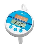 TFA Dostmann Digitales Solar-Poolthermometer, 30.1041, solarbetrieben, Höchst-und Tiefstwerte, schwimmt im Wasser, weiß