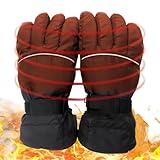 Acunny Beheizte Winterhandschuhe | Batteriehandschuhe beheizt Herren | 4,5 V Herren- und Damen-Heizhandschuhfutter 2 Stück DC-Batteriegehäuse zum Reiten, Skifahren, Snowboarden, Jagen