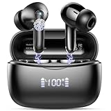 Bluetooth Kopfhörer, Kopfhörer Kabellos Bluetooth 5.3 in Ear Kopfhörer mit 4 ENC Noise Cancelling Mic, 56H HiFi Stereo Tiefbass Spielzeit, IP7 Wasserdicht Ohrhörer LED Anzeige, Touch Control, USB-C