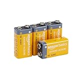 Amazon Basics - Everyday Alkalisch batterien, 4 Stück (9V/6LR61) (Aussehen kann variieren)