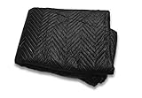 Kortpack - Umzugsfirmenqualität Packdecken Möbelpackdecken ca 520g/m² - Schwarz - 183x203cm - 1 Stuck -Umzugsdecken - Möbeldecken -Transport Decken
