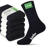 Jeasona 5 Paare Bambus Socken Herren 43-46 Warm Thermosocken Herren Warme Winter Dicke Wintersocken Schwarz Thermo Männer Wärmesocken Bambussocken Herrensocken Bettsocken