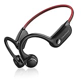 Open-Ear Knochenschall Kopfhörer,kopfhörer Bluetooth 5.2, Ultra leichte Bone Conduction Sport Kopfhörer, Hi-Fi Stereo mit Mikrofon, 10 Stunden Dauer, USB C Schnellladung, IP55 wasserdicht