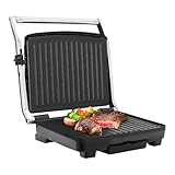 Kontaktgrill Steakmaschine 2000W, Elektrogrill/Sandwichtoaster, Antihaftbeschichteter Grill, Kompaktgrill für die Arbeitsplatte 33 * 33 * 9.5cm