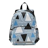 voucong Grauer Triangel-Linien-Kinder-Sport-Rucksack mit Kordelzug, Büchertasche für Kindergarten, Mochilas, Ecolares Para Ni?as