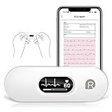 Wellue DuoEK-S Mobiles EKG Gerät, Bluetooth Wireless Tragbarer Herzmonitor mit 0,96 Zoll OLED-Bildschirm, 30s - 5 Min Überwachung, Herzfrequenzmonitor, APP für iOS und Android