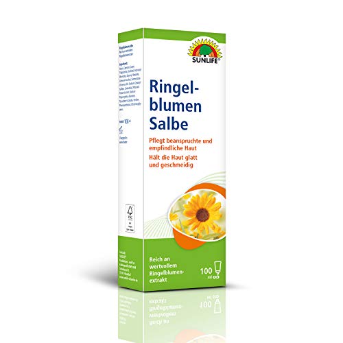SUNLIFE Ringelblumensalbe: Salbe mit Ringelblume, Jojobaöl, Vitamin E & Allantoin, Pflege für trockene Haut, 100ml