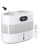 Luftbefeuchter große Räume bis ca. 56m² Verdampfer Luftbefeuchter Ohne Sprühnebel 7,6L Top Fill Luftbefeuchter bis 40H, Fernsteuerbares Humidifier für Kinderzimmer mit 45dB Leise für Schlafzimmer