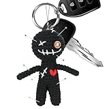 Voodoo-Puppe, Emotionale Unterstützung, Plüsch-Häkelpuppen mit Nadeln, Mehrzweck-Schlüsselanhänger, bezaubernde Halloween-Dekoration, weiches gefülltes Design für Wohnzimmer, Schlafzimmer
