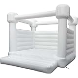 BsxiouY 8Ft Weiße Aufblasbare Burg / (PVC) Mit Gebläse, Aufblasbare Hüpfburg Für Hochzeit Geburtstagsfeier Dekoration, Europäische Art Hochzeit Event Trampolin,A