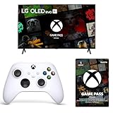 LG OLED65B49LA TV 65' (165 cm) OLED Fernseher (α8 4K AI-Prozessor, webOS 24, Dolby Vision, bis zu 120Hz) [Modelljahr 2024] + Xbox Robot White Controller & 1 Monat Game Pass Ultimate