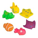 Pool-Katzenspielzeug – Interaktives Spielzeug für Katzen mit Wasserfischen | 6 Stück Poolspielzeug für Katzen, quietschendes Wasserspielzeug für Pool