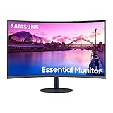 Samsung Curved S39C Essential Monitor S27C390EAU, 27 Zoll, VA-Panel, Full HD-Auflösung, Eco Saving Plus, integrierte Stereo Lautsprecher, 4 ms Reaktionszeit, Bildwiederholrate 75 Hz, Schwarz