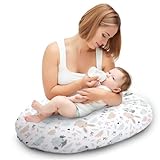 Totsy Baby Seitenschläferkissen 190 cm Komfortkissen Baumwolle - Schlafkissen mit Bezug Seitenschläfer Kissen Body Pillow mit Reißverschluss Eulen