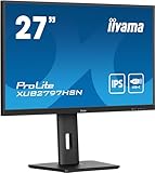 iiyama Prolite XUB2797HSN-B2 68,5cm 27' IPS LED-Monitor Full-HD 100Hz HDMI DP-in/Out DaisyChain USB3.2 USB-C Dock 65W LAN Slim-Line Höhenverstellung Pivot AdaptiveSync schwarz