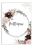HIMMEL.HERZ.PAPIER® Mutterpasshülle - Mutterpass Schutzhülle - Hochwertige Mutterpass-hülle für deinen Mutterpass - Mütterpasshüllen - Bordeaux