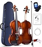 Aileen Violin 4/4 Erwachsene, Geige Anfänger Glänzendes antikes Erscheinungsbild