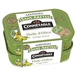 Connétable Sardinen ohne Gräten mit nativem Olivenöl extra – 2 Stück, 280 g