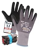 Trevendo 12 Paar Arbeitshandschuhe WS-Pro FLEX GTN - Montagehandschuhe - Gartenhandschuhe - atmungsaktiv - flexibel - für Damen und Herren - Größe 10