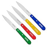 Opinel OP01233 Messerblock, BuchenholzOpinel Küchenmesser, Set mit 4 Messern,, Edelstahl, mehrfarbig, 19.3 x 2 x 1 cm, 4-Einheiten