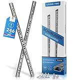 LIVING TEC® Schubladenschienen 246mm x 17mm Nut - 1Paar Gleitschiene inkl. Montageschrauben - Schubladenauszug - Schubladenauszüge - Auszugsschienen - Schienen für Schubladen Schienensystem - Auszüge