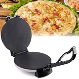 Elektrischer Pfannkuchen- Und Krepp-Maker, 10-Zoll-Gusseisen-Tortilla-Presse, 1800-W-Antihaft-Pfannkuchen-Maker Mit LED-Anzeige, Doppelseitige Erwärmung, Machen Sie Perfekte Chapati / Tortilla Einfach