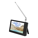 Tragbarer 5 Zoll Fernseher, Pocket Digital Car TV ISDB T konform, Unterstützung von Analog TV, Digital TV und ATV, Unterstützung von USB, TF Karte, HD Digital TV für Auto, Camping