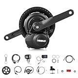 Viribus Mittelmotor E-Bike Umbausatz 36V 250W Motor mit optionalem E-Bike Display Custom für Mountainbike (Akku Nicht inkl.)