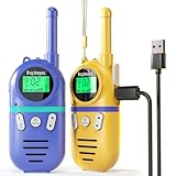 Inspireyes Walkie Talkie Kinder Aufladbar, 48 Stunden Arbeitszeit, 8 Kanäle 2-Wege-Radio, Geschenke für Jungen Mädchen, Outdoor Wandern Camping, 3-12 Jahre altes Spielzeug