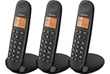 Logicom ILOA 350 Schnurloses Festnetztelefon ohne Anrufbeantworter – Trio – analoge und DECT-Telefone – Schwarz