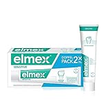elmex Zahnpasta Sensitive 2x75ml – sanfte Zahnreinigung und Schutz für schmerzempfindliche Zähne – klinisch bestätigt für starke Zähne und gegen Karies