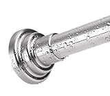 KzGrit Duschvorhangstange, Edelstahl, ohne Bohren und Rost, rutschfest, verstellbare Spannfederstange, ausziehbare Teleskopstange für Schrank, Badezimmer, Fenster oder Türen (66-165,1 cm)