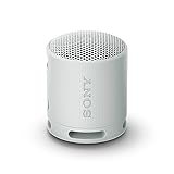 Sony SRS-XB100 - Kabelloser Bluetooth-Lautsprecher, tragbar, leicht, kompakt, Outdoor, Reise-Lautsprecher, langlebig, IP67 Wasser- und staubdicht, 16 h Akku, Trageriemen, Freisprechfunktion, hellgrau