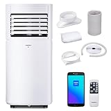 MEDION Smarte Mobile Klimaanlage mit Abluftschlauch P901 (9000 BTU, mobil, inkl. Fensterabdichtung, bis 32m², 3in1,Kühlen Entfeuchten Ventilieren, App- und Sprachsteuerung, Schlafmodus, MD 37732)