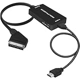 Scart auf HDMI Konverter, Scart auf HDMI Adapter Video Audio Wandler HD 1080P mit HDMI Kabel, für HDTV STB VHS Xbox PS3 Sky DVD Blu-ray usw