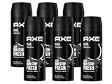 AXE Black Deo Deodorant Bodyspray im 6er Pack, Männerdeo ohne Aluminium, Herren Men Deospray (6x 150ml)