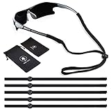 Mini Tree Brillenband Sport Brillenkordel Herren Brillenkette Damen Anti-Rutsch Brillenschnur Eyewear Cords Strap für Sportbrillen, Sonnenbrillen, Lesebrillen, Schutzbrille- Set aus 5 Stück (Schwarz)